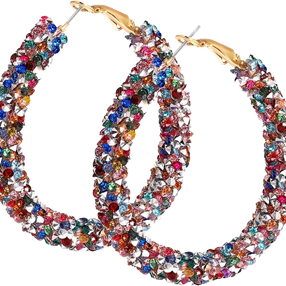 50mm Sparkle Hoops ✨